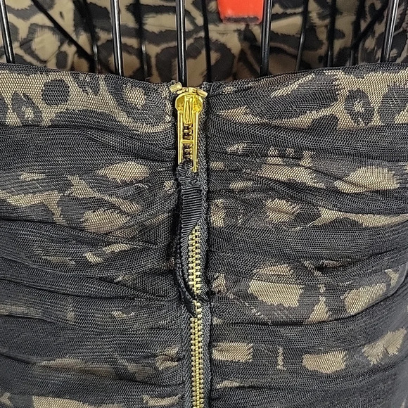 ARMANI EXCHANGE Strapless‎ Leopard Print Dress Size 6 - Picture 5 of 7